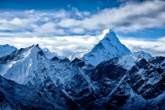 Ama Dablam in all its glory - for those who need a jog in memory, this is the same gorgeous "thumb shaped" peak in the previous albums - what a change in perspective from south to north