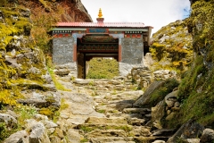 Kani (or a stupa-shaped arch over a trail, usually with paintings or murals towards the inside) at Pangboche